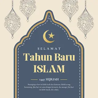 Template gratis Tahun Baru Hijriyah, inspirasi konten 2025, desain Instagram Story kreatif, download template WA Story.