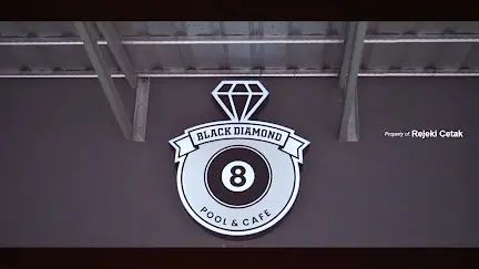 hasil akhir akrlik black diamond pool dan cafe oleh rejeki cetak