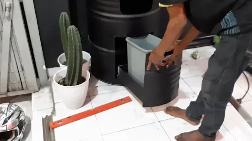 tempat sampah wastefel tong besi