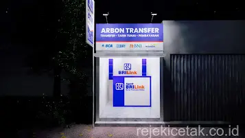 Kios Arbon transfer BRI Link Malam