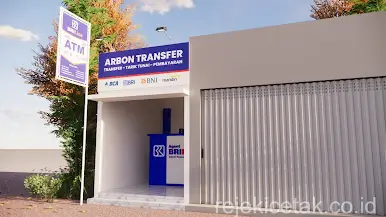 Kios Arbon transfer BRI Link Tampak Luar 3d