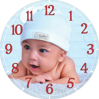 Desain Template Jam Home Sweet Home Bayi