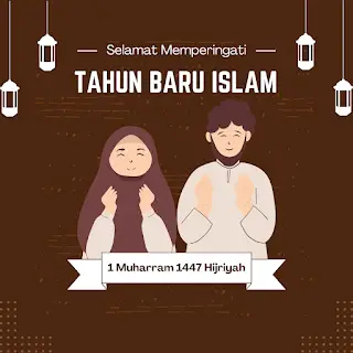 Template gratis Tahun Baru Hijriyah, inspirasi konten 2025, desain Instagram Story kreatif, download template WA Story.