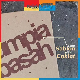 kotak makanan sablon coklat