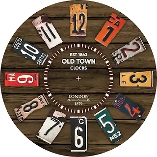 Desain Template Jam klasik kayu