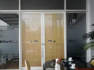 Portofolio : stiker sandblast di kaca