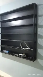 rak besi galvanis, rak parfum, rak jilumes, rak kokoh