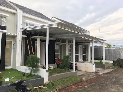 hasil akhir pemasangan kanopi jember